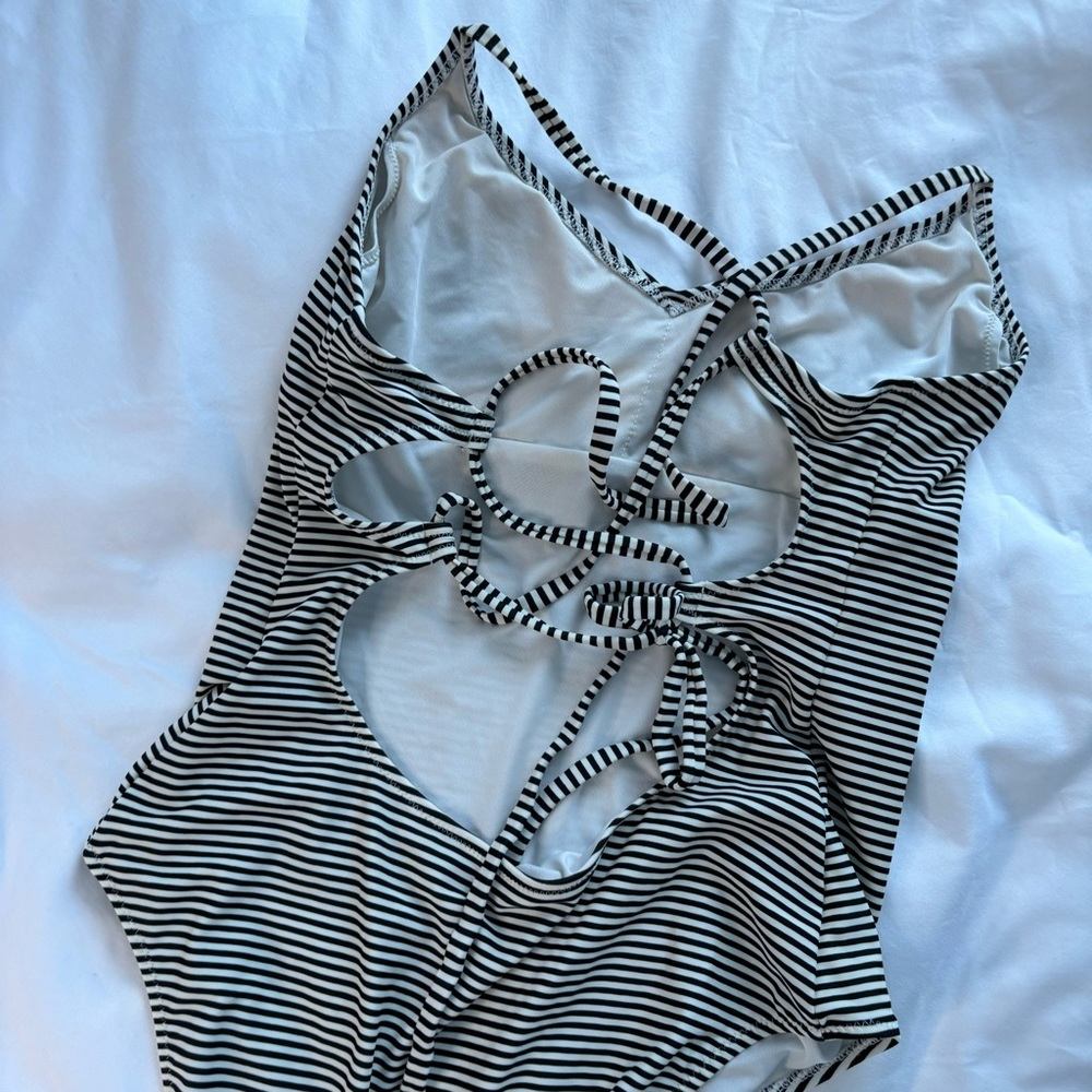 Striped One-Piece - Picture 2 of 3
